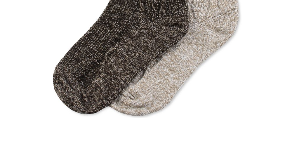 Hue Women's 2pk Cable Boot Crew Socks Brown One Size