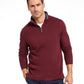 Club Room Men's Quarter Zip French Rib Pullover Sweater Red Size X-Large