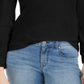 Charter Club Women's Supima Puff Sleeve Top Black Size X-Large