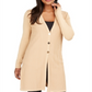 Jm Collection Ribbed Button-Front Duster Cardigan Brown Size XS
