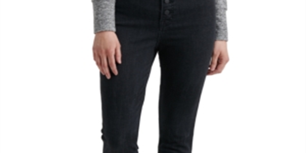 Lucky Brand Women's Bridgette Button Fly Skinny Jeans Black Size 31