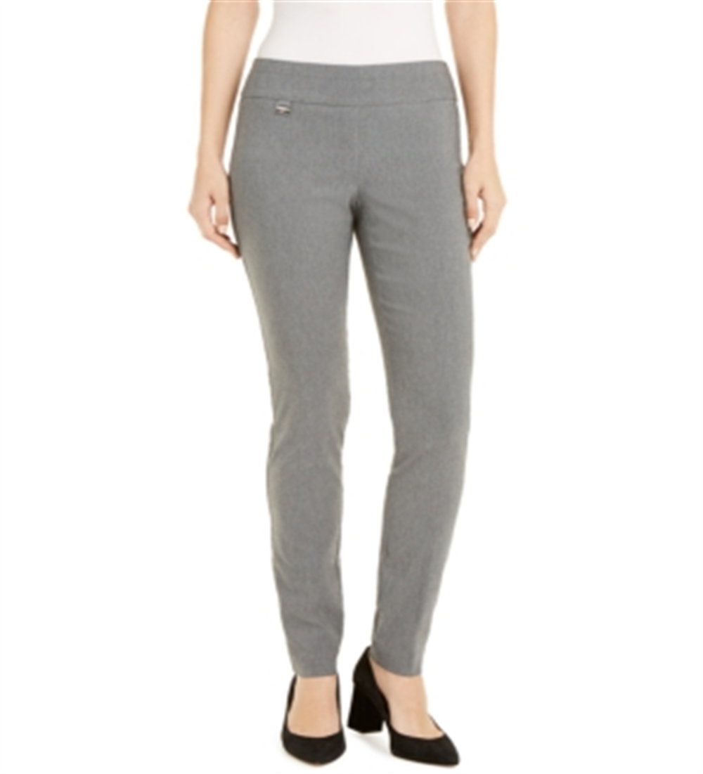 Alfani Women's Curvy Pull-on Skinny Pants  Gray Size 16