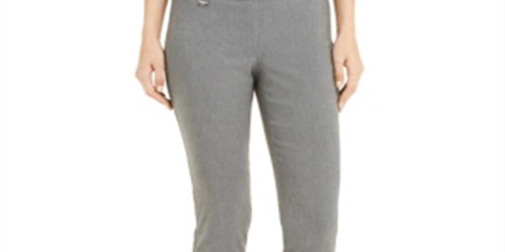 Alfani Women's Curvy Pull-on Skinny Pants  Gray Size 16
