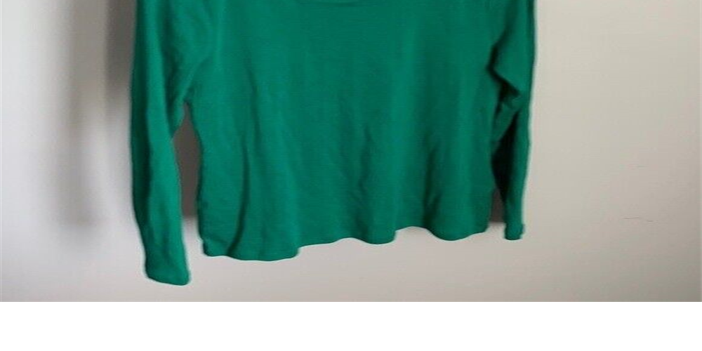 Charter Club Women's Long Sleeve Blouse Marine Green Size Medium