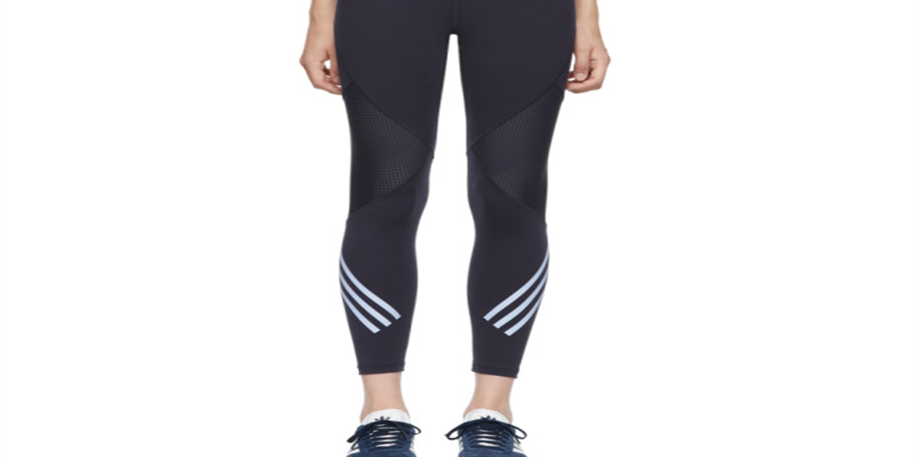 Adidas Women's High Rise Training Athletic Leggings Navy Size Medium