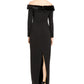 Calvin Klein Women's Long Sleeve Maxi Sheath Formal Dress Black Size 6