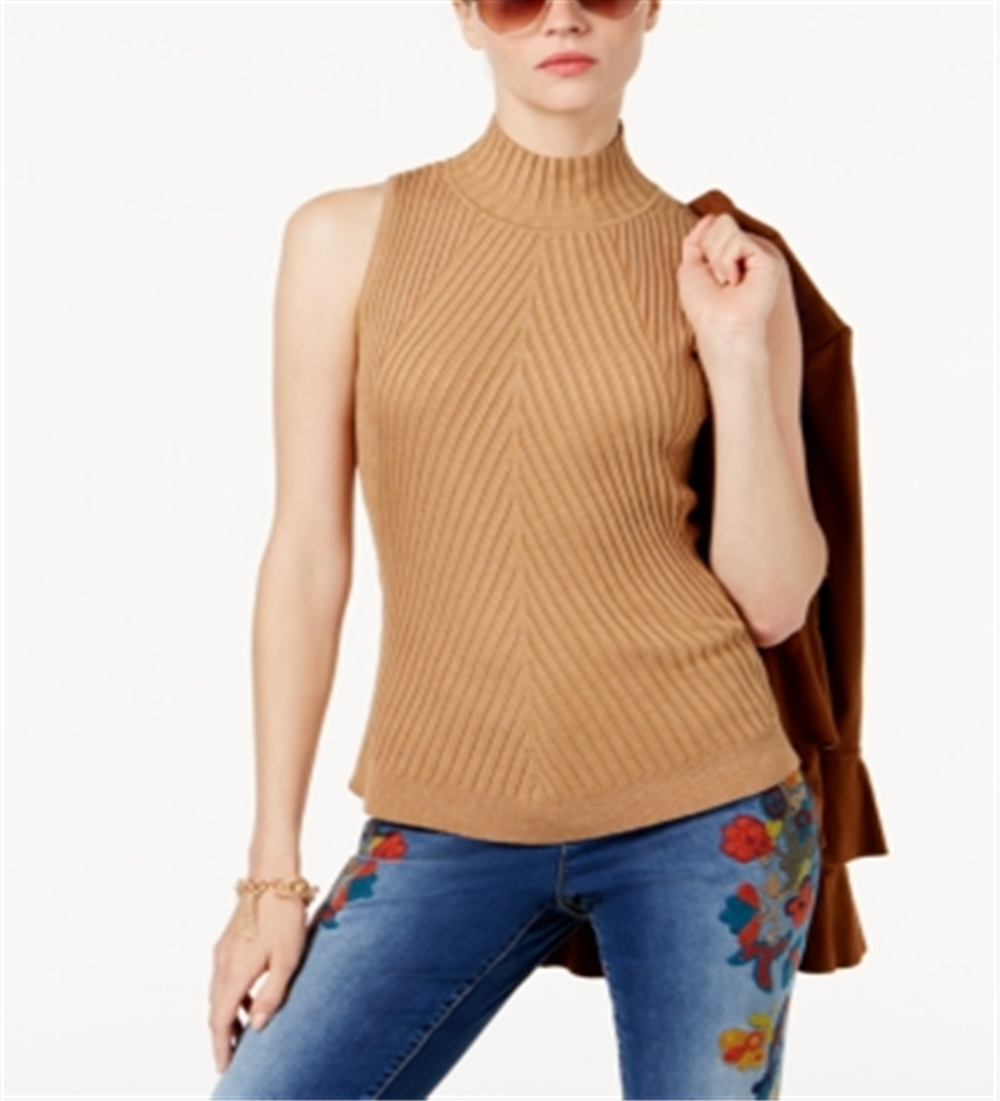 INC International Concepts Women's  Mock-Neck Sweater Beige Size XL