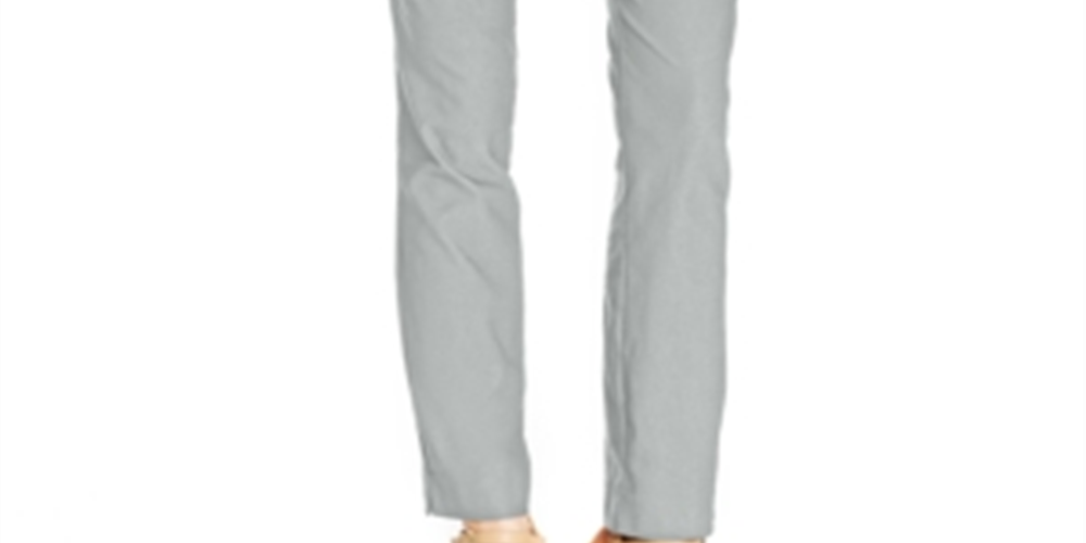 Charter Club Women's Cambridge Tummy Control Slim Leg Pants Gray Size 12P