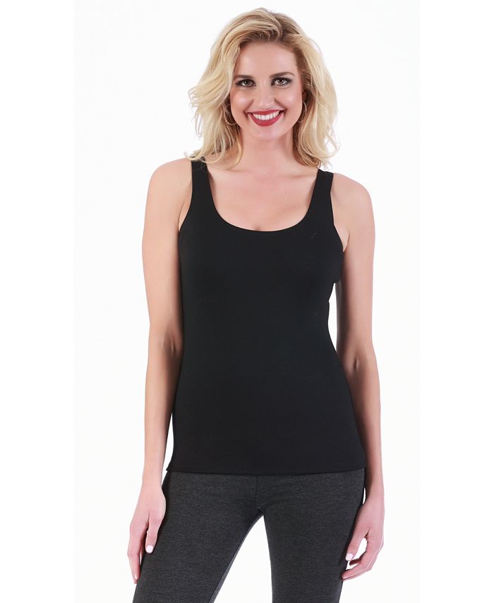 Instant Figure Women's Scoop Neck Tank Top Black Size M