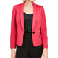 Kasper Women's  Petite Shawl-Collar Single-But Lipstick Pink Size 2P