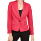 Kasper Women's  Petite Shawl-Collar Single-But Lipstick Pink Size 2P