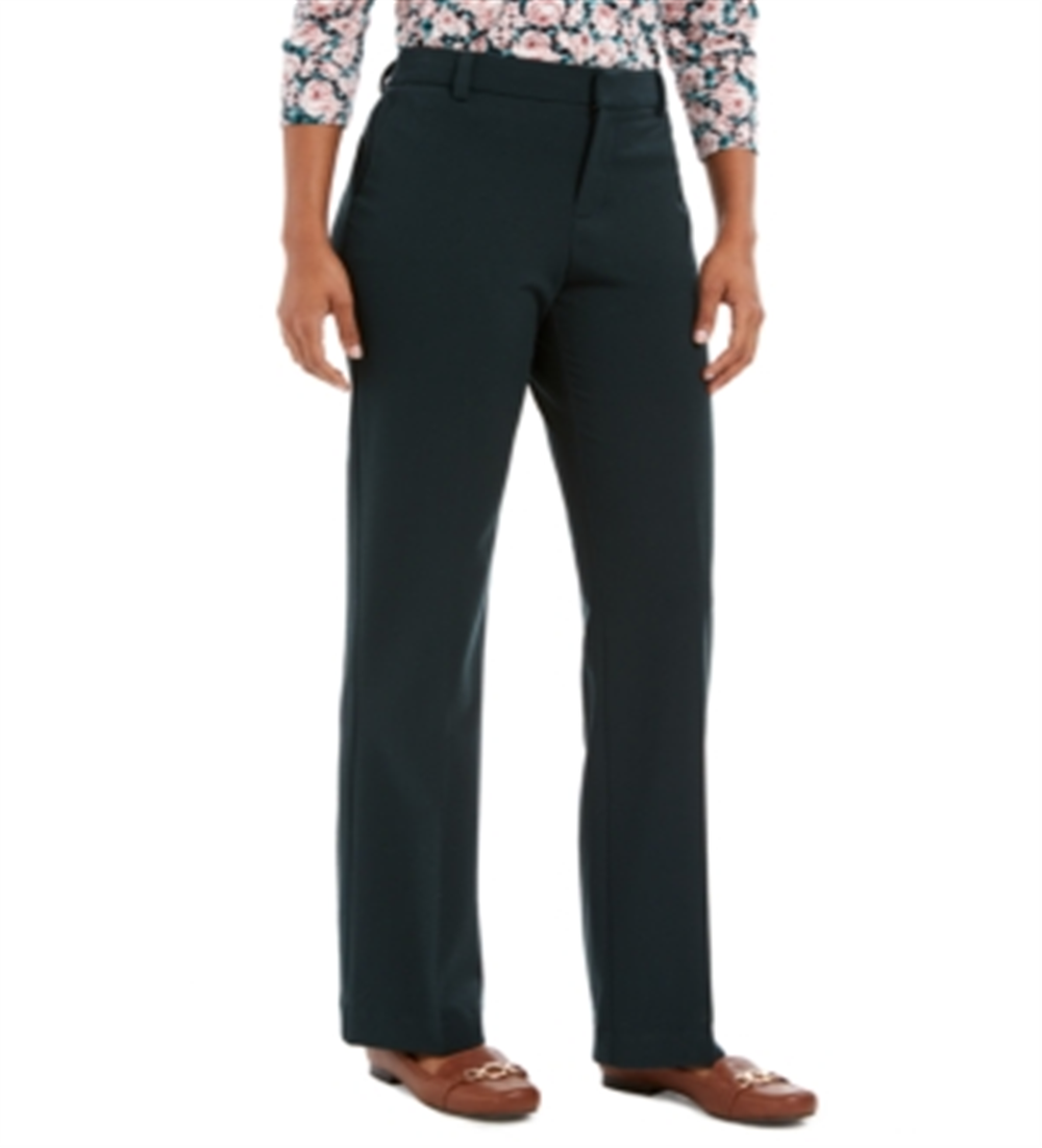 Charter Club Women's Heather Wear to Work Pants Green Size 4 Petite