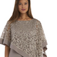 R & M Richards Women's Long Banded Trim Poncho Dress Brown Size 16W