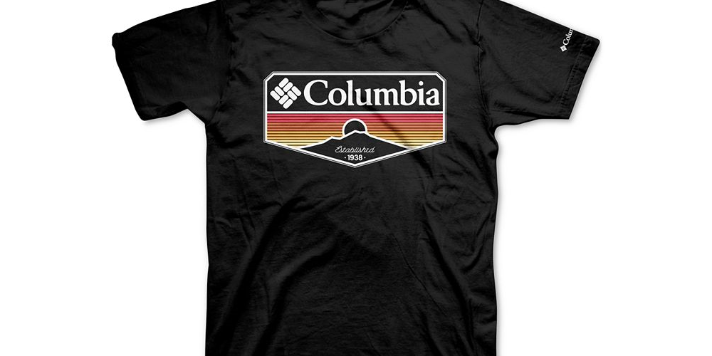 Columbia Men's Sandy Graphic T-Shirt Black Size Small