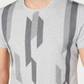 Alfani Men's Bar Graphic Intarsia T-Shirt Gray Size Small