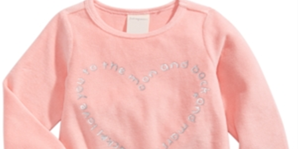 First Impressions Toddler Girls Heart-Print Velour Top Pink Size 3T