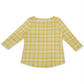 Charter Club Women's Cotton Plaid 3/4 Sleeve Top Yellow Size X-Small