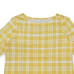 Charter Club Women's Cotton Plaid 3/4 Sleeve Top Yellow Size X-Small