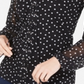 INC International Concepts Women's  Printed Lace-up Top  Black Size 2XL