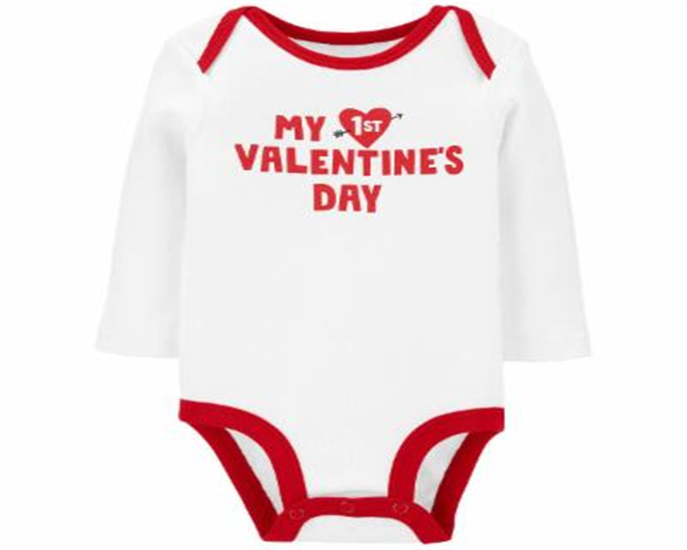Carter's Baby Boy's & Girl's 1st Valentine's Day Bodysuit White Size 9 MOS