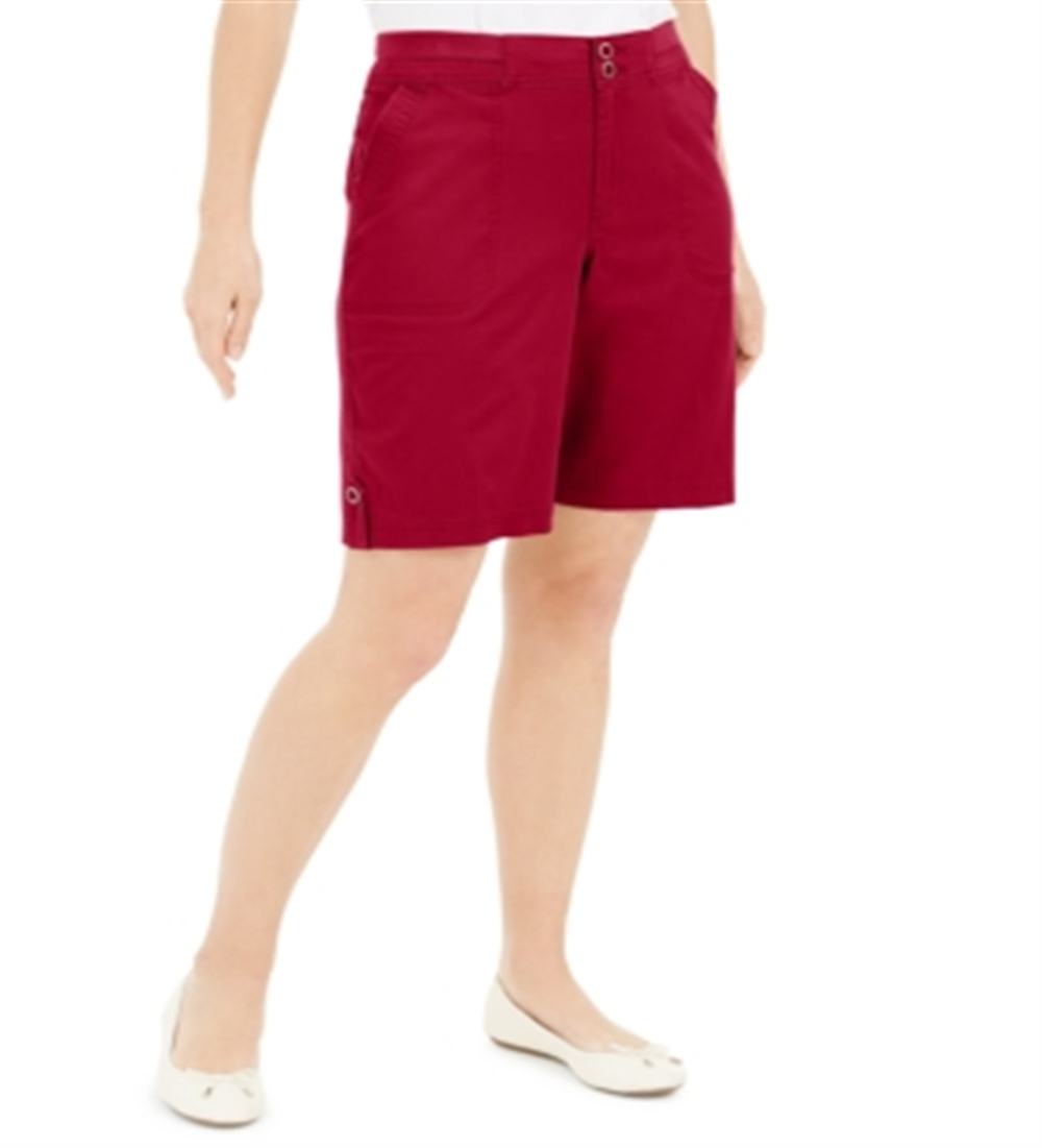 Karen Scott Women's  Petite 10-Inch Shorts  Red Size 16 P