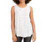 Style & Co Women's  Spacedyed Tank-Tank Top White Size X-Large