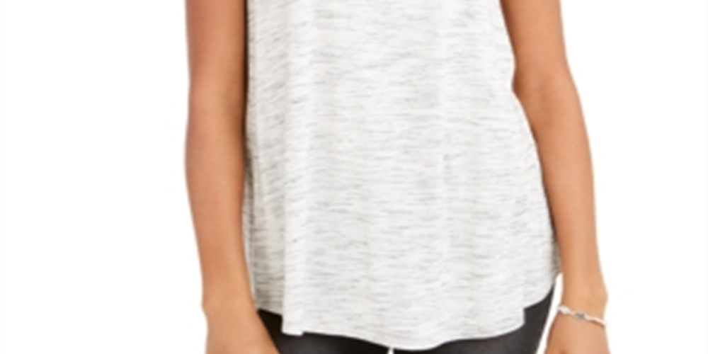 Style & Co Women's  Spacedyed Tank-Tank Top White Size X-Large