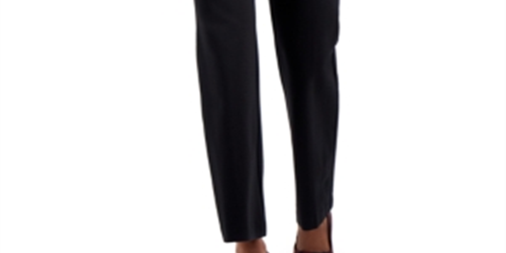 Alfani Women's Solid Casual Trouser Pants Black Size 8
