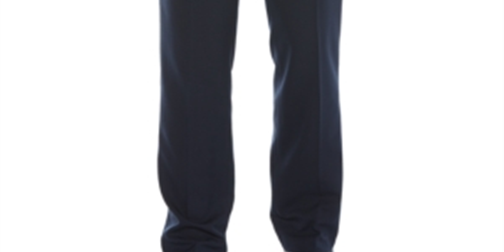 Perry Ellis Men's Modern Fit Non Iron Performance Stretch Textured Check Dress Pants Navy Size 40X32