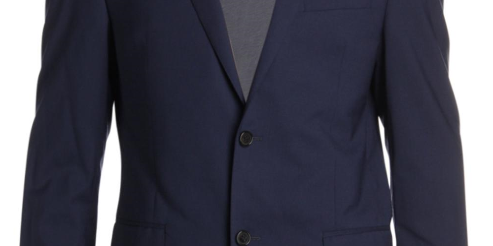 Ralph Lauren Men's Wool Slim Fit Two Button Blazer Blue Size 46