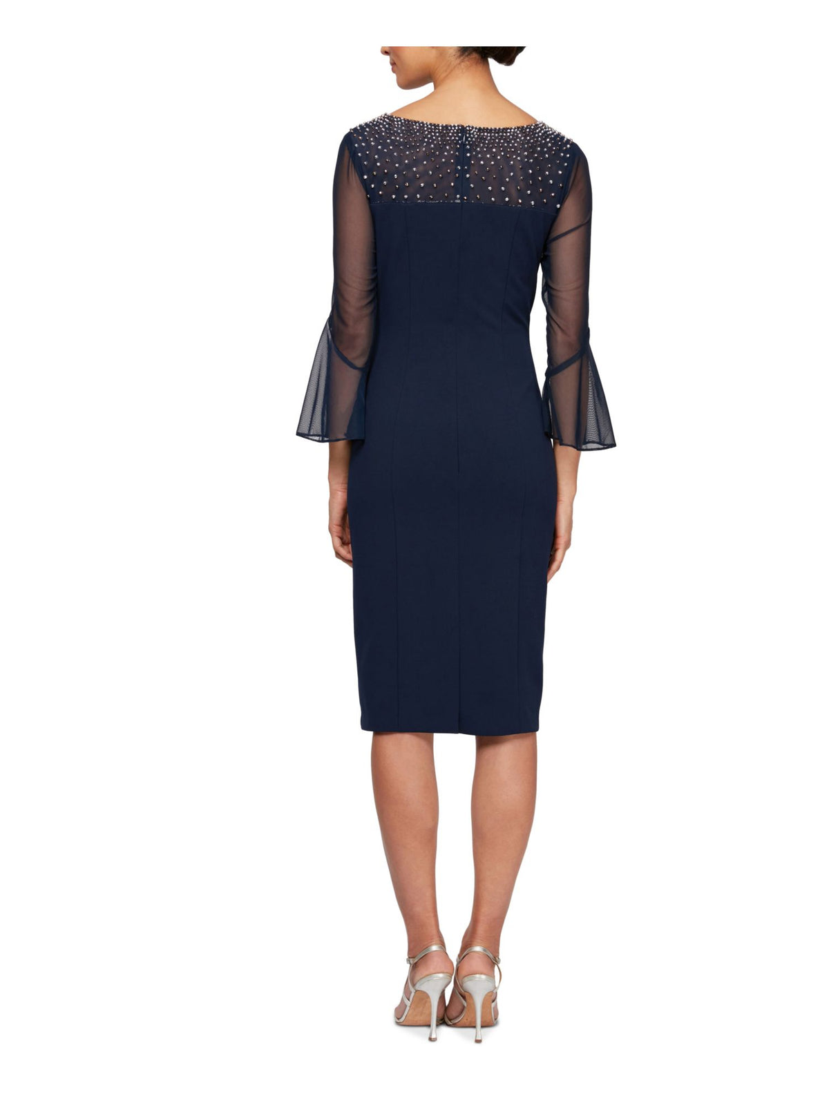 Alex Evenings Women's Short Sheath Dress Blue Size 6