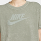 Nike Women's Sportswear Rebel Cotton T-Shirt Green Size Medium