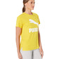 Puma Women's Classics Cotton Logo T-Shirt Yellow Size L