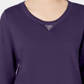 Karen Scott Women's Sport Cotton Studded 3/4 Sleeve Sweatshirt Purple Size Large