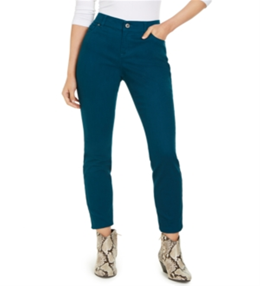 INC Iternational Concepts Women's Curvy Fit Skinny Jeans Blue Size 14