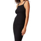 Cotton on Women's High Crew Low Back Rib MIDI Dress Black Size XL