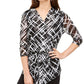 Alfani Women's 3/4 Sleeve Printed Tunic Black Size Petite XL