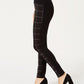 INC International Concepts Women's Plaid Front Leggings Black Size 14 Petite