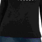Charter Club Women's Fair Isle Crewneck Sweater  Black Size Petite Small