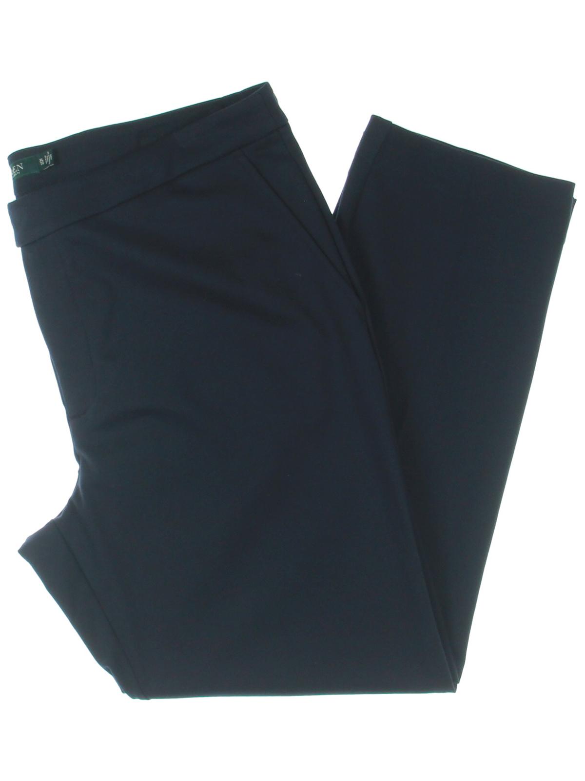 Ralph Lauren Women's Mid Rise Ankle Trouser Pants Blue Size X-Small