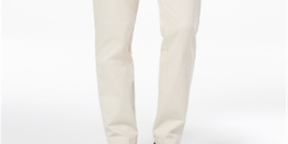 Tasso Elba Men's Cosimo Classic Fit Chino Casual Pants Brown Size 34X32