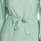 Vince Camuto Women's Striped Long Sleeve Jewel Neck Top Green Size Large