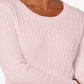 Karen Scott Women's Cotton Cable Knit Sweater Pink Size Petite Small