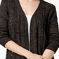 Karen Scott Women's Turbo Duster Cardigan Black Size X-Small