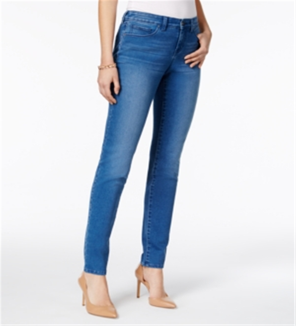 Style & Co Women's Curvy Fit Skinny Jeans Blue Size 4