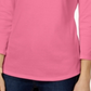 Charter Club Women's Pima Cotton Boat Neck Button Shoulder Top Pink Size X-Large