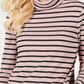 Charter Club Women's Striped Turtleneck Top Pink Size Petite Small