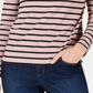 Charter Club Women's Striped Turtleneck Top Pink Size Petite Small