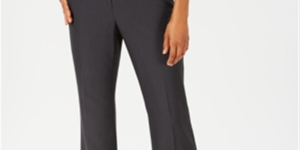 JM Collection Women's Regular & Short Lengths Tummy Control Trousers Black Size 16 Petite
