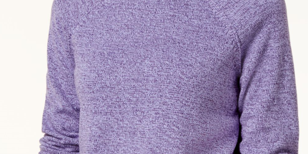 Karen Scott Women's Herringbone Long Sleeve Turtle Neck Sweater Purple Size Petite X-Large